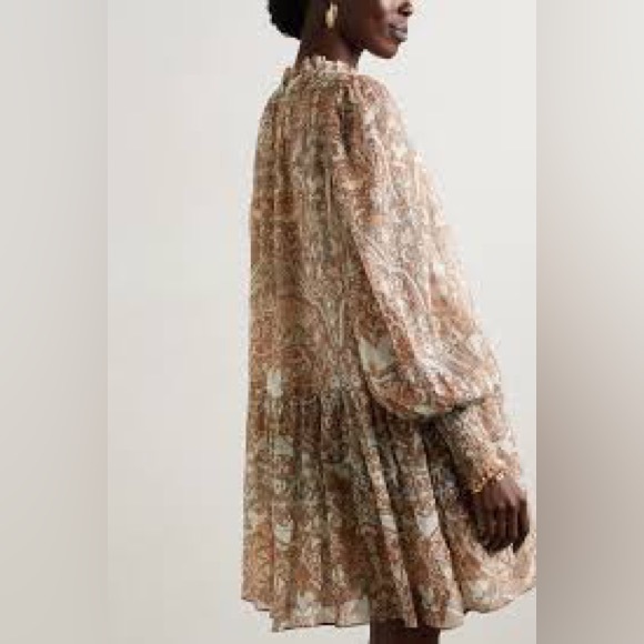 Ulla Johnson Maja long sleeved chiffon mini dress EUC size 4 - Picture 3 of 17